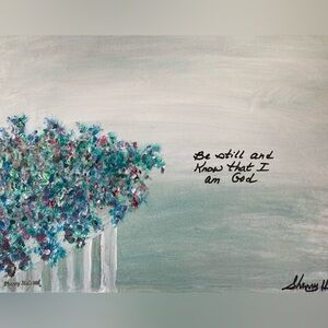 Floral Art Print with Inspirational Quote